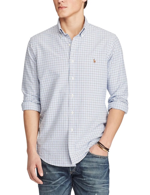 Camisa casual de algodón manga larga para hombre 1