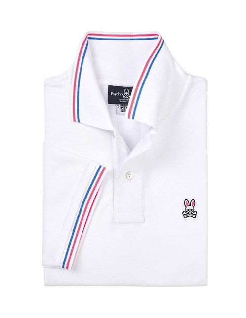 Playera polo Psycho Bunny corte regular fit blanca en Liverpool