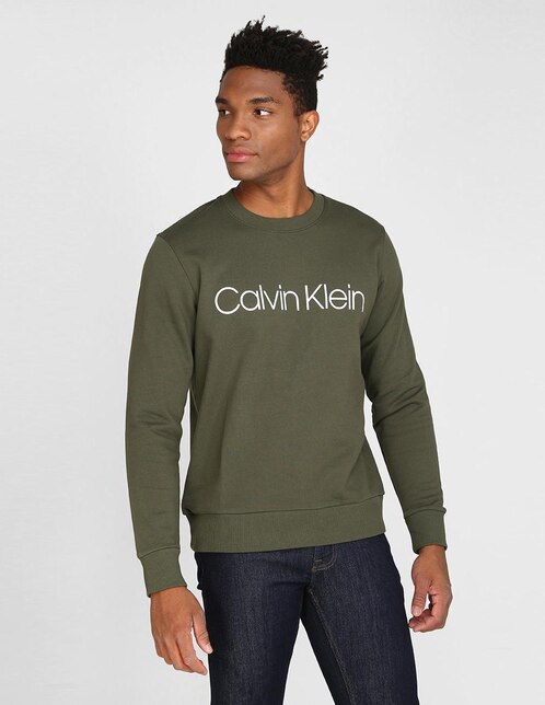 Sudadera Calvin Klein cuello redondo verde olivo en Liverpool