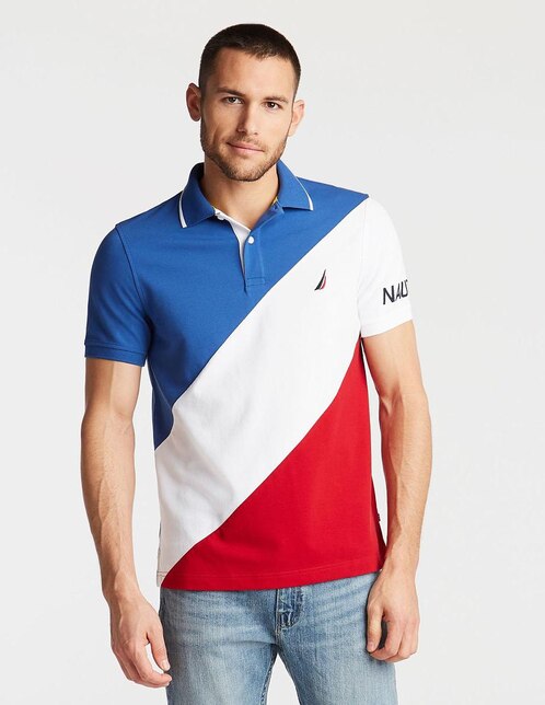 Playera tipo polo Nautica estampado bloques de color para hombre en  Liverpool