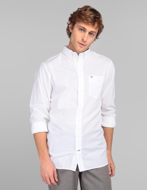 bruscamente yo lavo mi ropa contenido Camisa casual Tommy Hilfiger corte regular fit blanca | Liverpool.com.mx