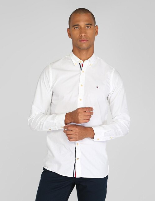 Buen sentimiento tema Tacto Camisa casual Tommy Hilfiger corte regular fit blanca | Liverpool.com.mx