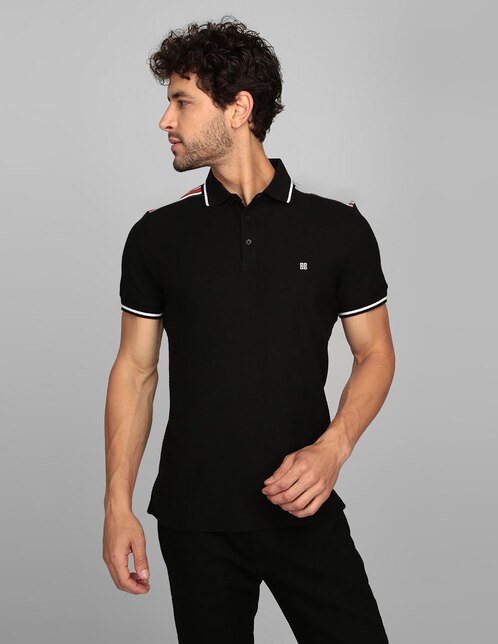 Playera polo Givenchy corte regular fit negra