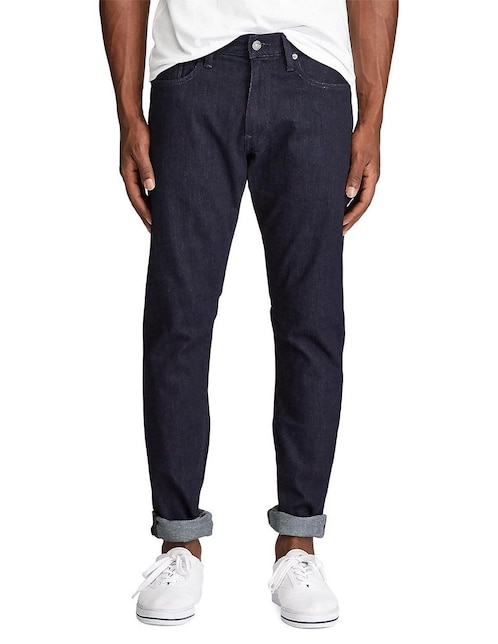 Jeans straight lavado obscuro para hombre 1