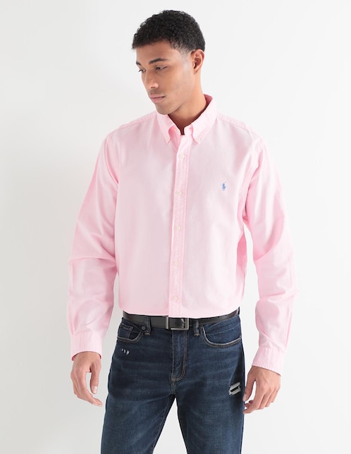 Camisa casual Polo Ralph Lauren de algodón manga larga para hombre