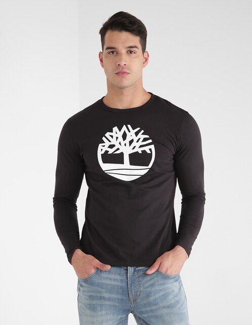 Playera Ls treelg ringer cuello redondo para hombre Playera Ls treelg ringer cuello redondo para hombre