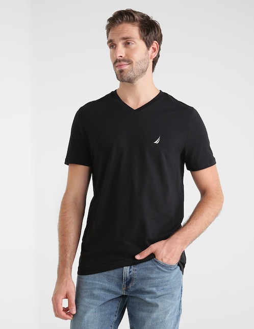 Playera Nautica cuello V para hombre