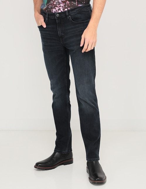 Jeans slim deslavado para hombre