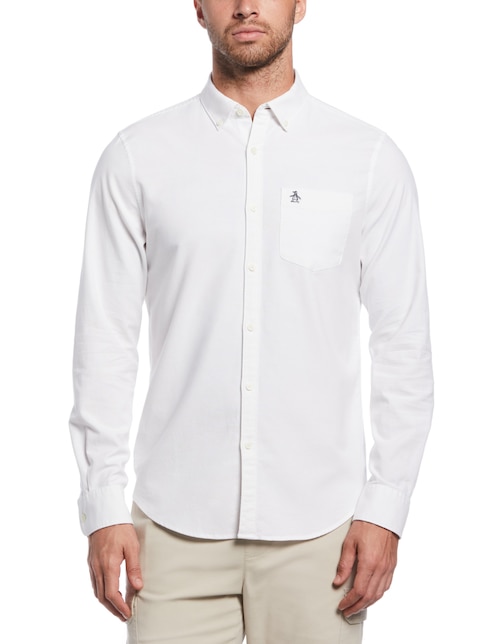 Camisa casual Original Penguin de algodón manga larga para hombre