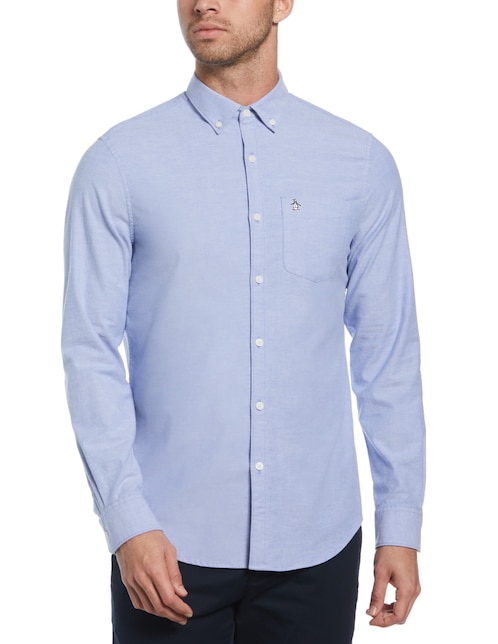 Camisa casual de algodón manga larga para hombre 1