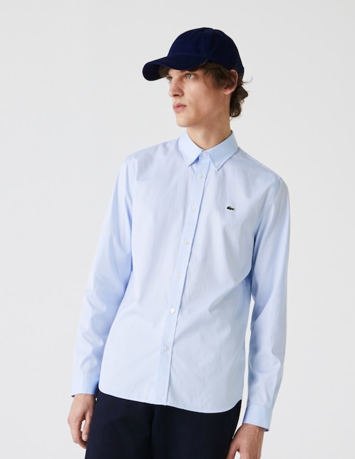Camisa casual de algodón manga larga para hombre