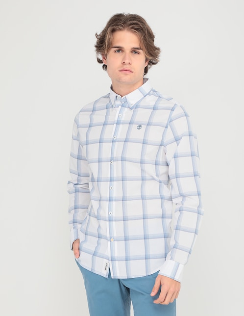 Camisa casual de algodón manga larga para hombre Camisa casual de algodón manga larga para hombre