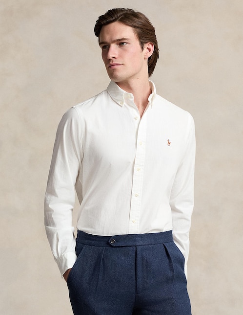 Camisa casual Polo Ralph Lauren de algodón manga larga para hombre