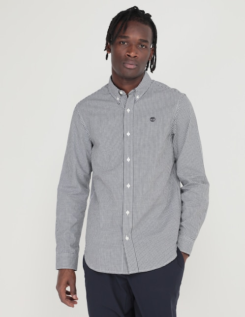 Camisa casual de algodón manga larga para hombre Camisa casual de algodón manga larga para hombre