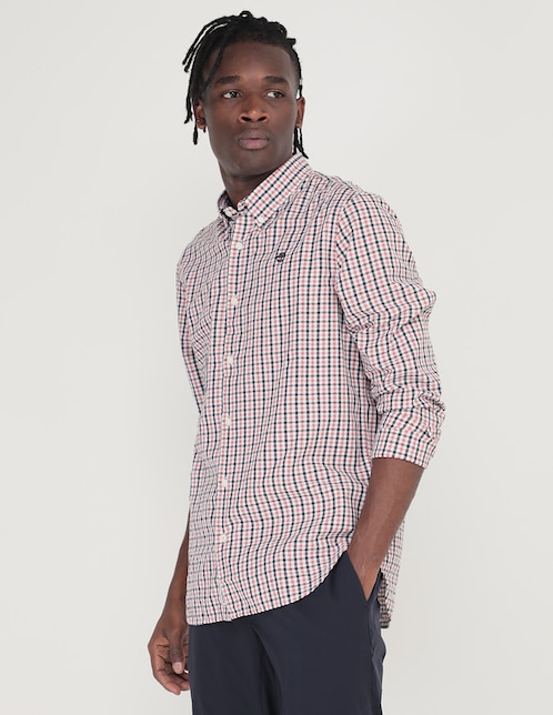 Camisa casual de algodón manga larga para hombre Camisa casual de algodón manga larga para hombre