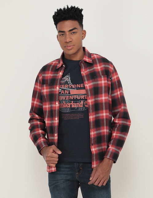 Camisa casual de algodón manga larga para hombre Camisa casual de algodón manga larga para hombre