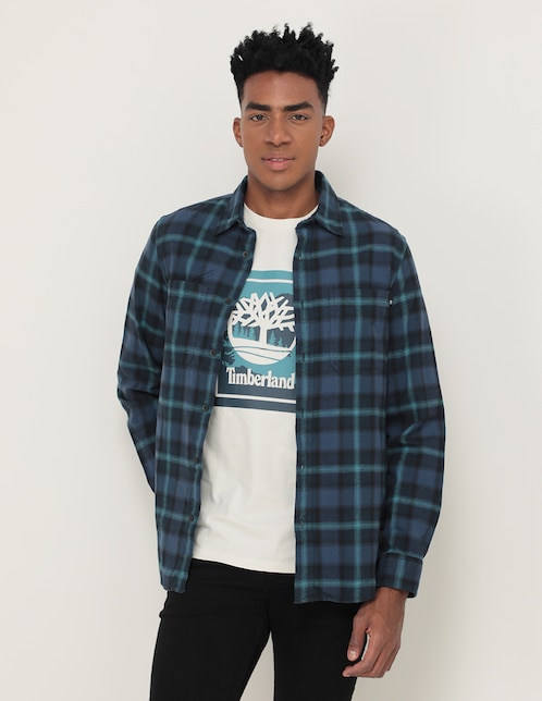 Camisa casual de algodón manga larga para hombre Camisa casual de algodón manga larga para hombre