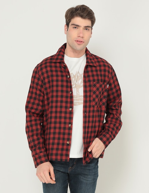 Camisa casual de algodón manga larga para hombre Camisa casual de algodón manga larga para hombre