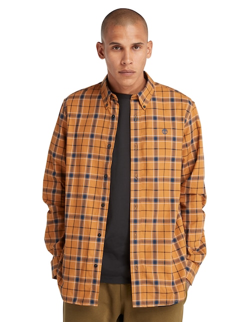 Camisa casual de algodón manga larga para hombre Camisa casual de algodón manga larga para hombre