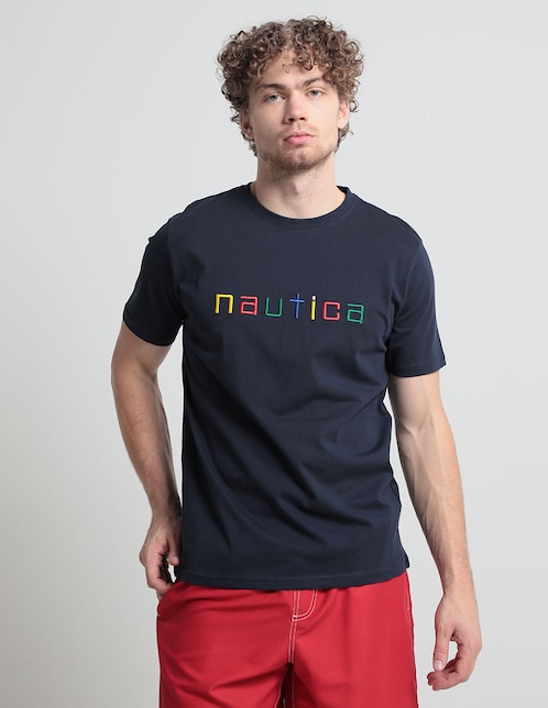 Playera Nautica cuello redondo para hombre