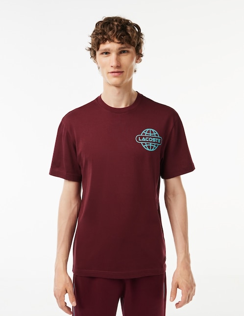 LACOSTE Playera Lacoste Transitional Active cuello redondo para hombre