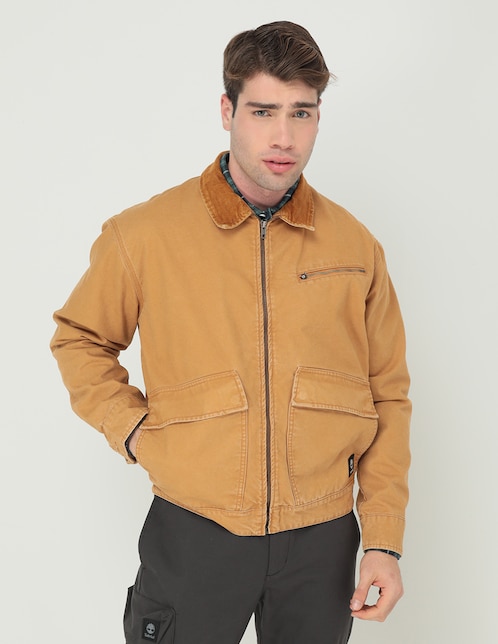 Chamarra casual Timberland de algodón para hombre