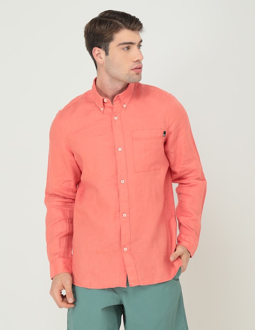 Camisa casual de manga larga para hombre
