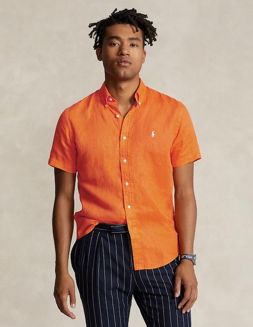 Polo lino hombre clearance