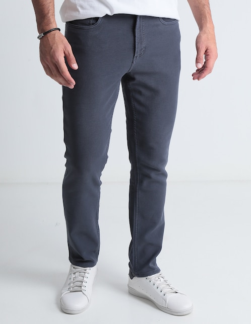 Pantalón slim de algodón para hombre 1
