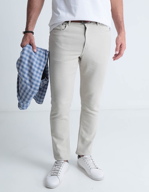 Pantalón recto de algodón para hombre 1