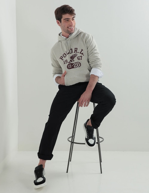 Pantalón chino recto de algodón para hombre 1