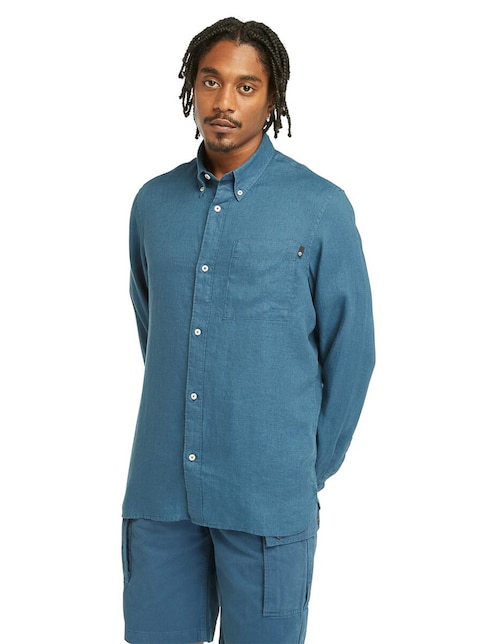 Camisa casual de algodón manga larga para hombre Camisa casual de algodón manga larga para hombre