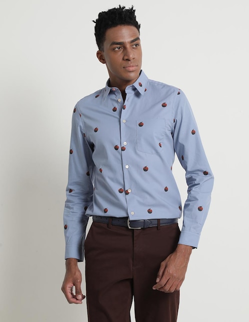 Camisa casual Ps By Paul Smith de algodón manga larga para hombre