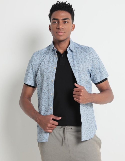 Camisa casual Ps By Paul Smith de algodón manga corta para hombre