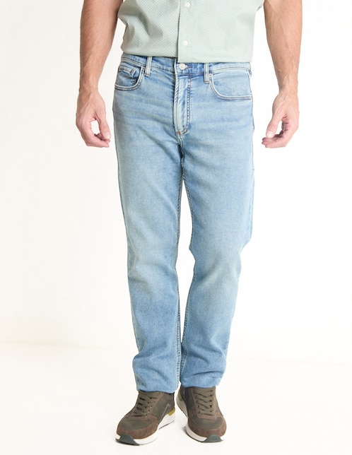 Jeans slim deslavado para hombre 1