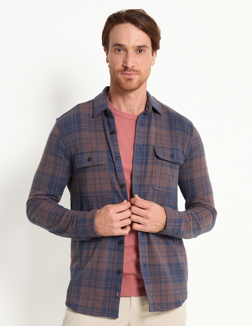 CAMISA FAHERTY MXC000, S, AZUL OBSCURO