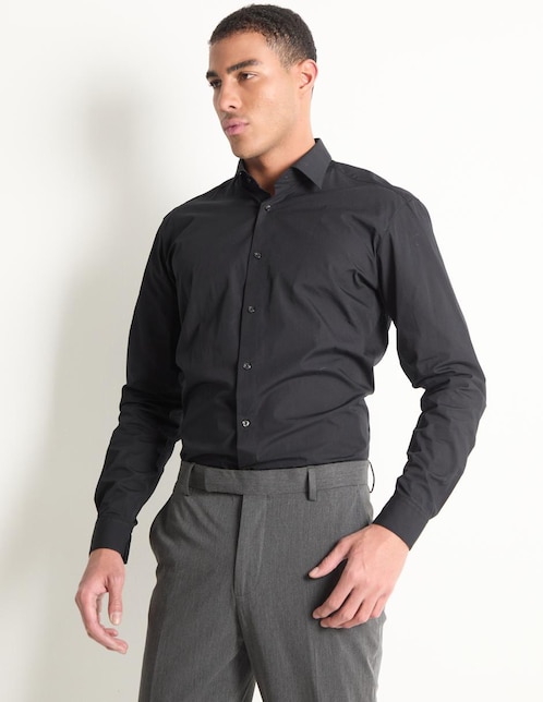 Camisa de vestir HUGO de algodón manga larga para hombre