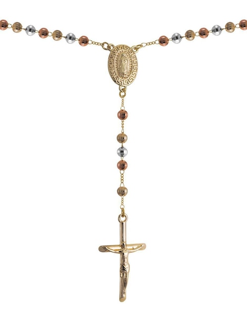 Rosario cadena de aleación chapa de oro