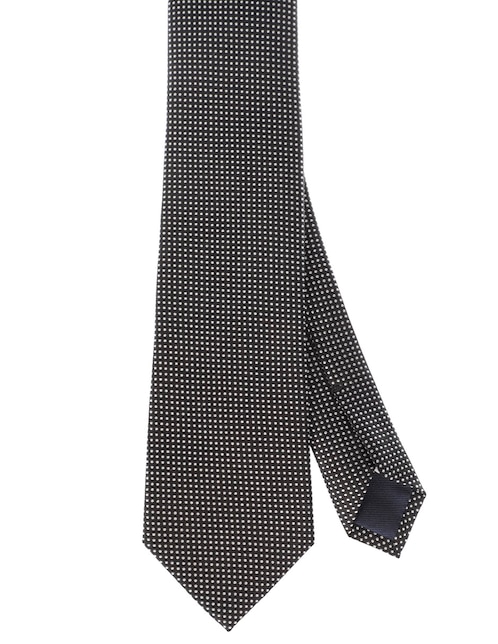 Corbata regular de seda estampado lunares para hombre 1