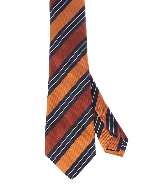 Corbata regular de seda estampado a rayas para hombre 1