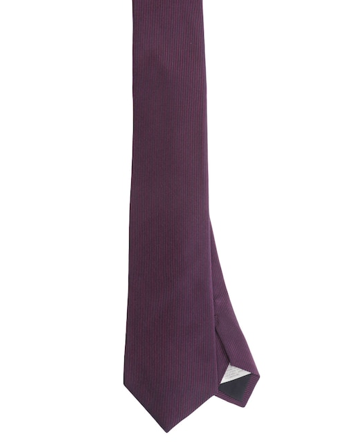 Corbata regular de seda estampado a rayas para hombre 1