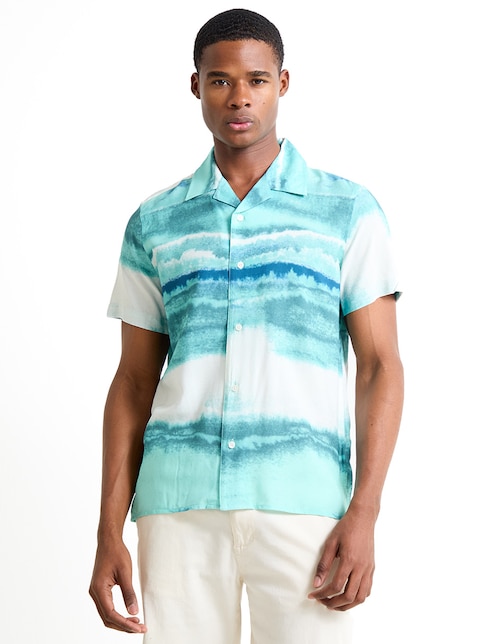 Camisa casual Perry Ellis manga corta para hombre
