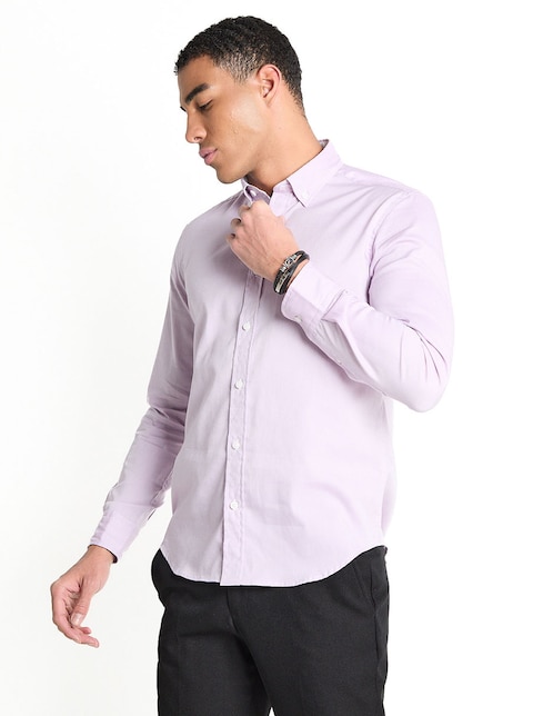 Camisa casual de algodón manga larga para hombre