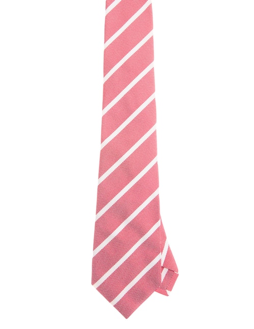 Corbata regular de seda estampado a rayas para hombre 1