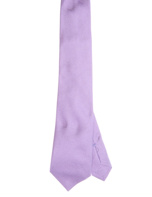 Corbata regular de seda estampado a cuadros para hombre 1