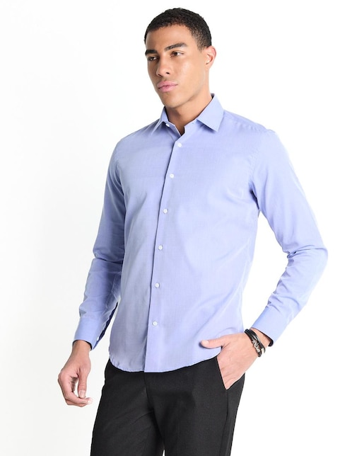 Camisa de vestir de algodón manga larga para hombre 1