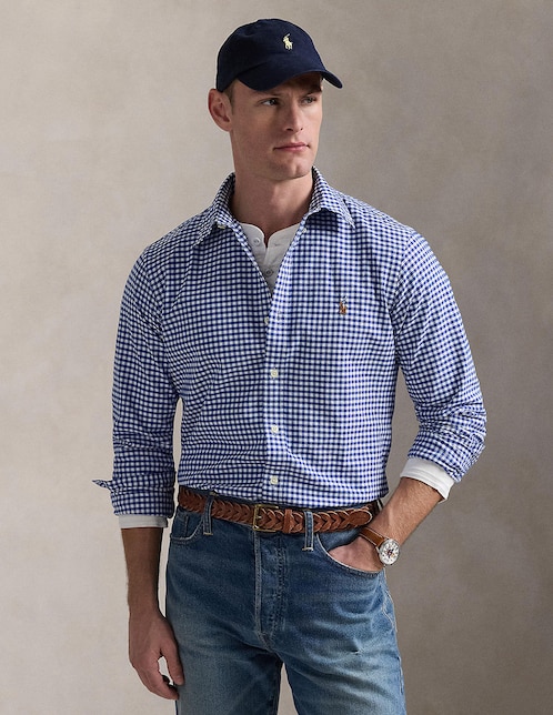 Camisa casual de algodón manga larga para hombre 1