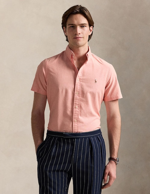 Camisa casual Polo Ralph Lauren de algodón manga corta para hombre