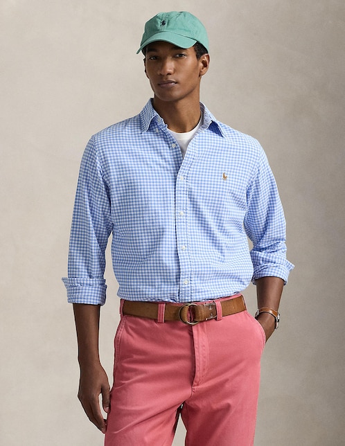 Camisa casual de algodón manga larga para hombre 1