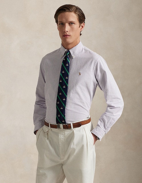 Camisa casual de algodón manga larga para hombre 1
